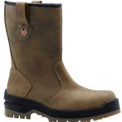 Leather safety boots