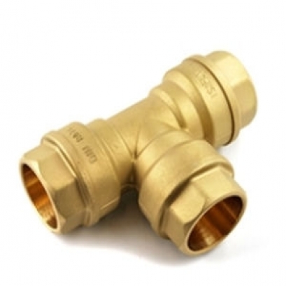 Brass ring tee coupling