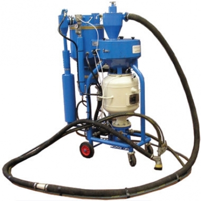 Closed-circuit blasting machine