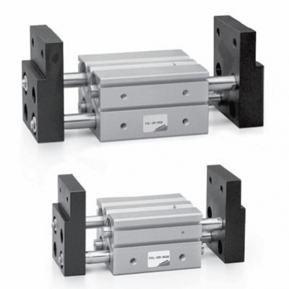 Long stroke pneumatic parallel gripper