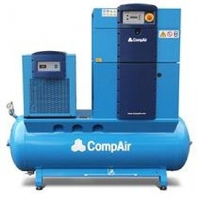 Lubricated screw compressor (stationary)