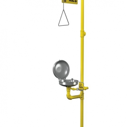 Pedestal safety shower