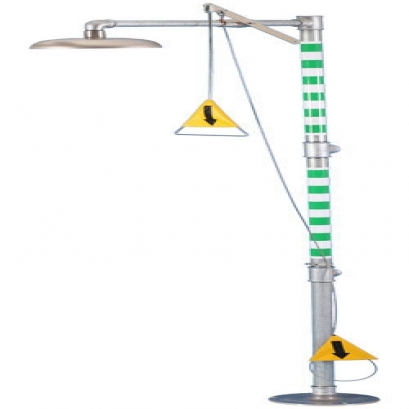 Pedestal safety shower