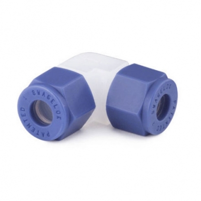 Plastic push-in elbow fitting