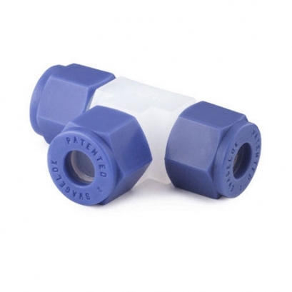 Plastic push-in tee fitting