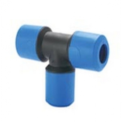 Plastic push-in tee fitting