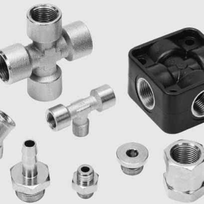 Standard nickel plated brass push-in pneumatic fitting