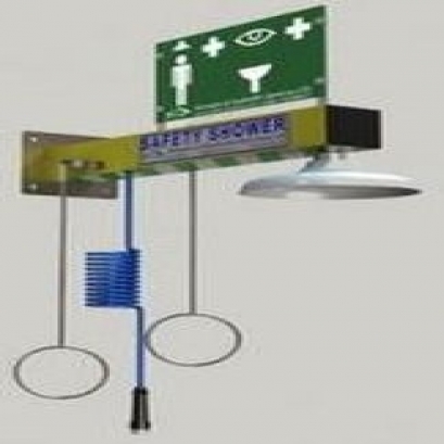 Wall mount safety shower