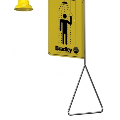 Wall mount safety shower