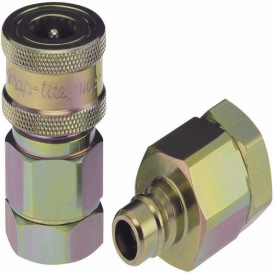 All fluid quick-release coupling