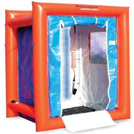 Inflatable decontamination shower