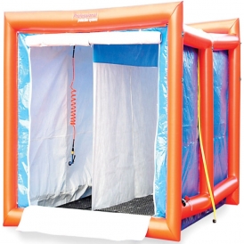 Inflatable decontamination shower