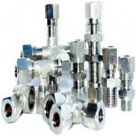 Nickel plated brass pneumatic cutting ring fitting