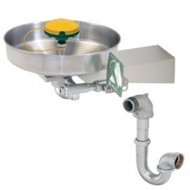 Wall mount safety eyewash station